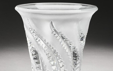 Lalique 'Lobelia' vase, marked