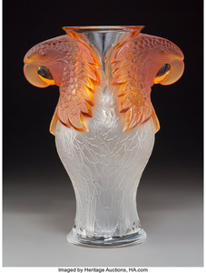 Lalique Macaw Vase (Post-1945)