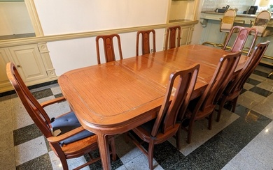 Large Impressive 240cm 8 Seater Chinese Rosewood Extending D...