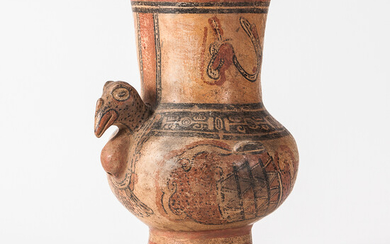 Large Pre-Columbian Polychrome Pottery Vessel