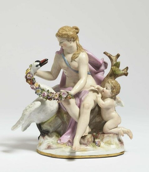 Leda and the swan - Meissen, after the model by J. J.