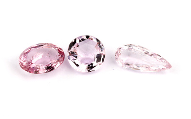 Lot 3 loose Pink topazes , approx. 5.8 ct, different...