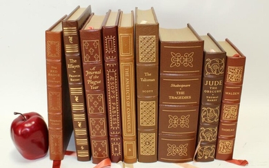 Lot of 9 Easton Press leather bound books