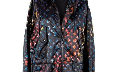 Louis Vuitton - Abbigliamento Waterproof Long Jacket Multicolor monogram waterproof long jacket, double pocket and hood, lining black net, french size 34, with dustbag