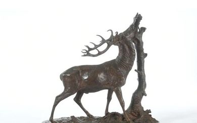 MENE Pierre-Jules. (1810-1879). "The deer on the branch....