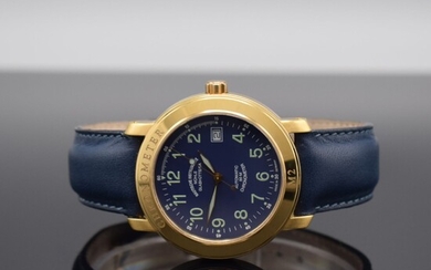 MUHLE GLASHÜTTE M2 rare 18k yellow gold wristwatch...