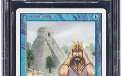 Magic: The Gathering Ancestral Recall Unlimited Edition BGS Trading...