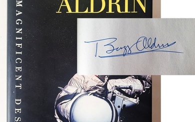 Magnificent Desolation: The Long Journey Home From The Moon Signed by Buzz Aldrin in blue pen