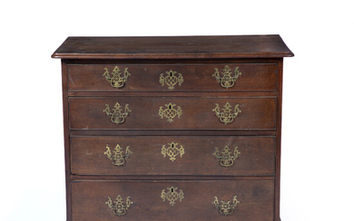 Mahogany straight front chest of four drawers