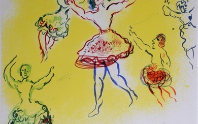 Marc Chagall - Esquisse pour le Lac des Cygnes, 1965