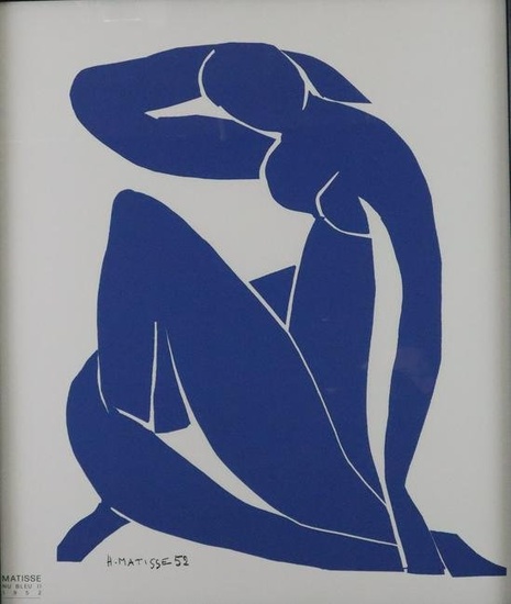 Matisse, Henri (1869 Le Château- 1954 Nizza) - Nu bleu II, Offset-Serigrafie nach den „