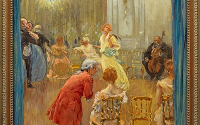 Max Rabes 1868 Samter - 1944 Vienne). "Bal de carnaval". Titre original La scène narrative,...