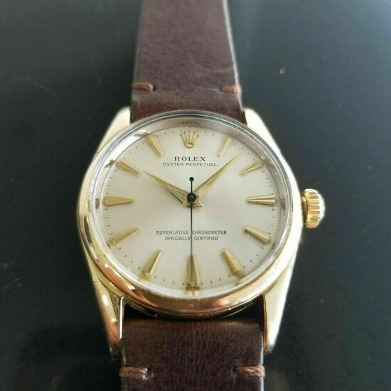 Mens Rolex Oyster Perpetual 1014 34mm Automatic Gold