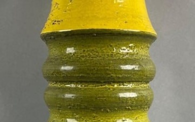 Mid-Century Rosenthal Netter Green and Yellow Art Pottery Vase