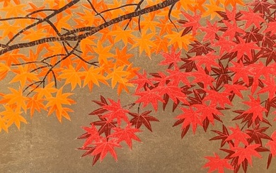 "Momiji-3" (Maple Leaves-3) - Signed and numbered by the artist 54/200 - 2022 - Hajime Namiki 並木一 (b 1947) - Japan