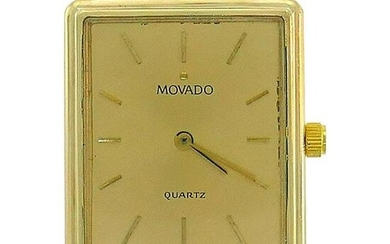 Movado Yellow Gold Wristwatch Leather Strap