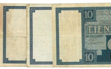 Nederland. 5x 10 gulden. Bankbiljet. Type 1924. Zeeuws meisje - Fraai / Zeer Fraai.