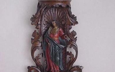 Niche with Our Lady 46 cm (18 inches) - Wood - 19th century