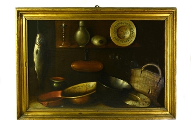 Nicola Levoli (1728 - 1801) NATURA MORTA olio su tela, cm 62,5x92,5