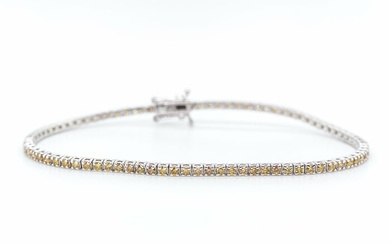 No Reserve Price - 1.79 tcw - 14 kt. White gold - Bracelet Diamond