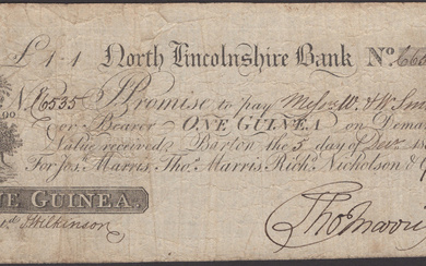 North Lincolnshire Bank, Barton, for Josh Marris, Thos Marris, Richd Nicholson &...