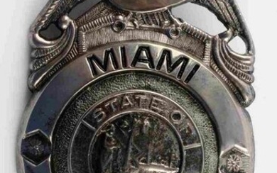 OBSOLETE MIAMI FLORIDA POLICE BADGE