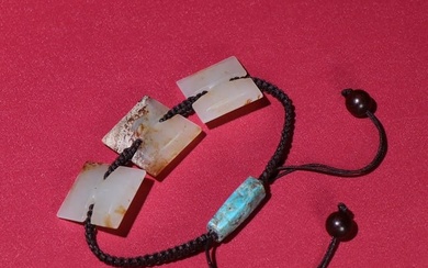 Old Chinese Hetian Jade Bracelet/Hand Chain