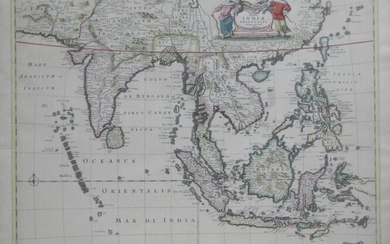 Original 1662 Map SOUTHEAST ASIA India Philippines Siam Sumatra Java Taiwan Laos