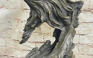Original Large American Bald Eagle Bronze Sculpture Signed By Artist - 12lbs