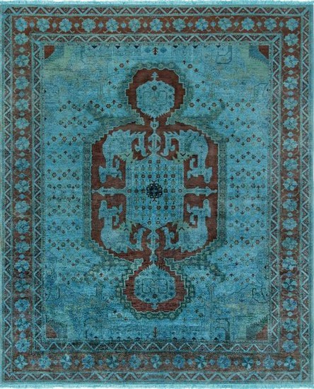 Overdye Collection Hand-Knotted Lamb's Wool Area Rug