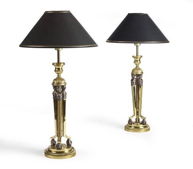 PAIR OF EMPIRE STYLE TORCHES