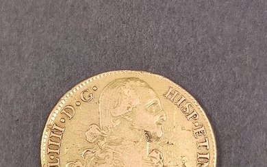 PIECE 8 escudo Charles III d’Espagne en or 1793 Poids : 26.79 g Frais Judiciaires...