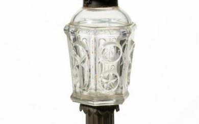 PRESSED STAR AND PUNTY WHALE OIL / FLUID STAND LAMP