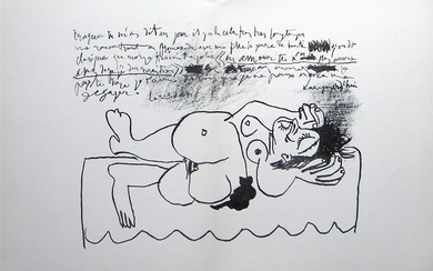 Pablo Picasso original lithograph "Homage to Braque"