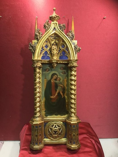 Painting (1) - Gilt, Lacquer, Wood - Second half 19th century