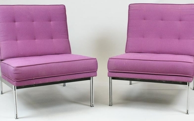 Pair of signed Florence Knoll loung chairs