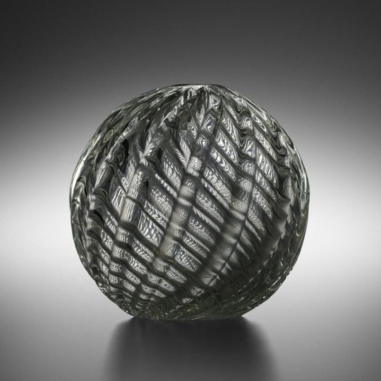 Paolo Venini, Spherical Diamante vase, model 3638 A