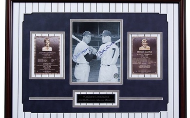 "Passing of the Guard": Iconic Joe DiMaggio & Mickey Mantle Dual-Signed Photograph