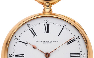 Patek Philippe, "Chronometro Gondolo" High-Grade Gold Pocket Watch, circa...