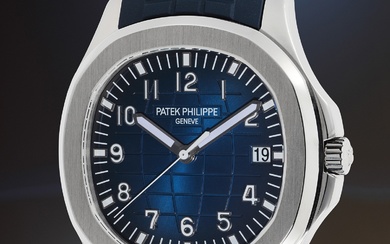Patek Philippe, Ref. 5168G-001 A sporty and coveted white gold wristwatch with date, Certificate of Origin, and presentation box