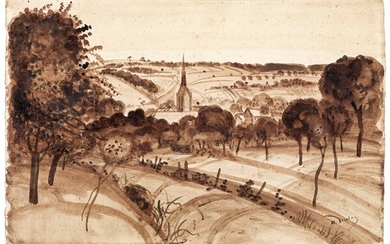 Paysage de Donnemarie en Montois, 1942-43, André Derain (Chatou 1880 - Garches 1954)