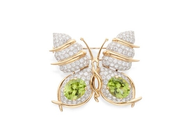 Peridot and Diamond Clip-Brooch, Schlumberger for Tiffany & Co.