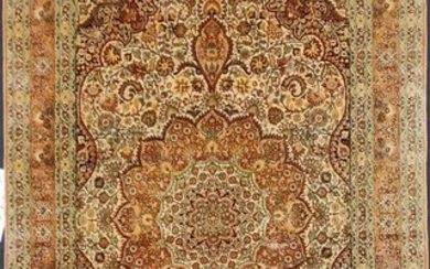 Persian silk carpet, 300 x 183cm