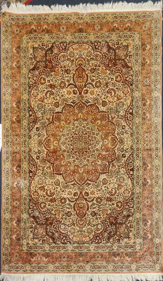 Persian silk carpet, 300 x 183cm