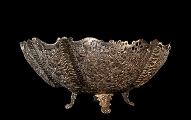 Persian silver basket