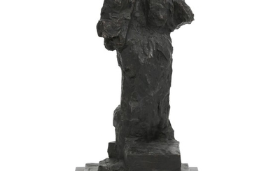 Peter Brandes: “Hyrden”. Sign. P. Brandes, 5/6. Stamped Jensen Cire Perdue. Bronze figure on a base. H. 64 cm, L. 35 cm, D. 35 cm incl. base.