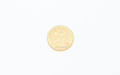 Gold 20 Francs coin IIIème République au Génie, 1898, Paris....