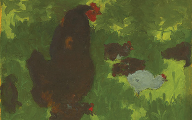 Pierre Bonnard (1867-1947) Poule et poussins