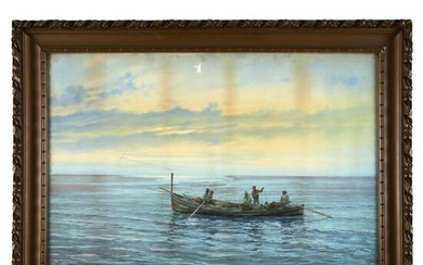 Pietro Gabrini (Italian, 1856-1926), , Fishing in Calm