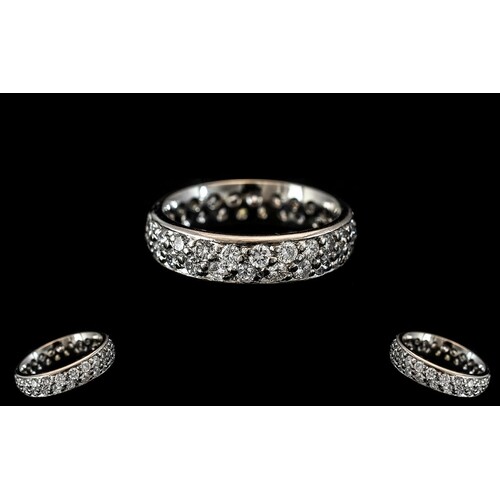 Platinum - Superb Quality Diamond Set Full Eternity Ring, Ma...